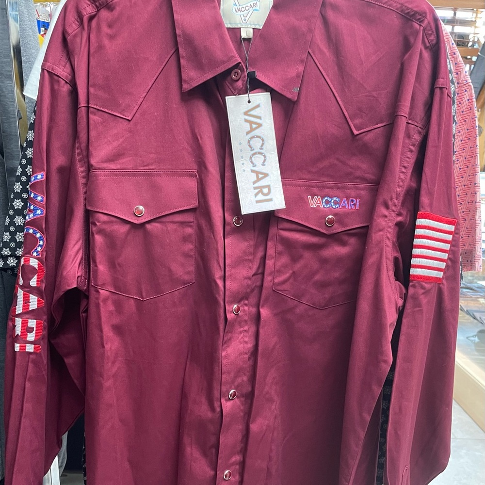 Maroon Men's Button Shirt
